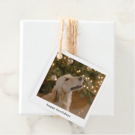 おもしろい犬パーソナライズされた写真クリスマスフォト フェイバータグ