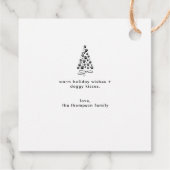 おもしろい犬パーソナライズされた写真クリスマスフォト フェイバータグ (裏面)