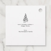 おもしろい犬パーソナライズされた写真クリスマスフォト フェイバータグ (裏面)