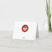 おもしろい犬パーティー動物!パーソナライズ サンキューカード (裏面)