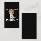 おもしろい犬ピエロギポーランドフードポーランドキュイジーン 名刺 (正面/裏面)