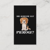 おもしろい犬ピエロギポーランドフードポーランドキュイジーン 名刺 (正面)