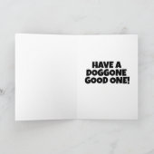 おもしろい犬ピー誕生日カード サンキューカード (内部)