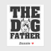 おもしろい犬ファーザーペットパパタイポグラフィ シール (シート)