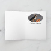 おもしろい犬フィットネスピザカード カード (内部)