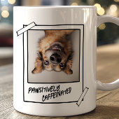 おもしろい犬フォトコーヒーマグのパウィースティックにカフェイン入り コーヒーマグカップ
