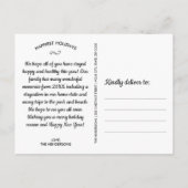 おもしろい犬フォトサヨナイハローニューイヤーホリデー ポストカード (裏面)