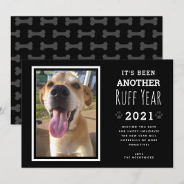 おもしろい犬フォトラフ2021年クリスマス シーズンカード