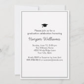 おもしろい犬フォト卒業パーティー – あなたの写真を使用 招待状 (裏面)