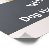 おもしろい犬フレンドリーペット警告ホームボス ポスター (角)