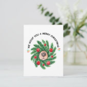 おもしろい犬プリンかわいいクリスマスドッグ愛好家 シーズンカード (スタンド正面)