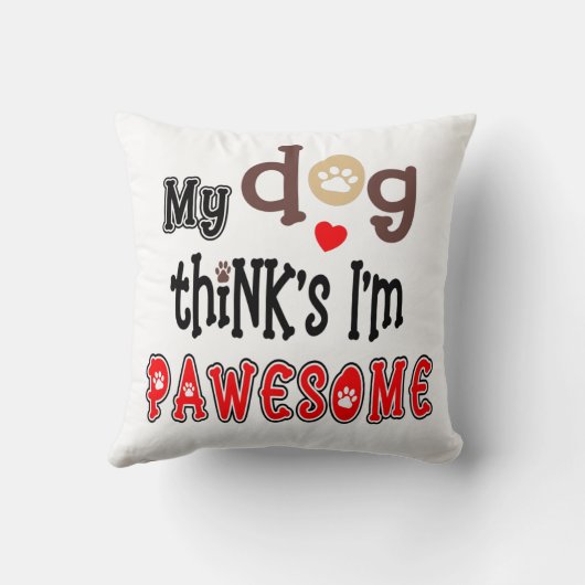 おもしろい犬プンパエソーム予測できなタイポグラフィ クッション (裏面)