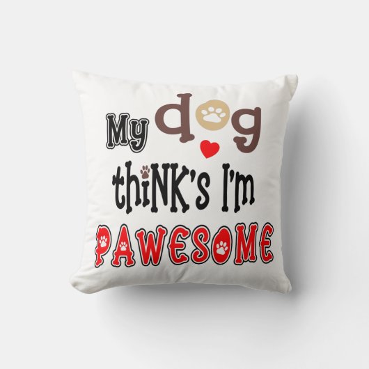 おもしろい犬プンパエソーム予測できなタイポグラフィ クッション (正面)