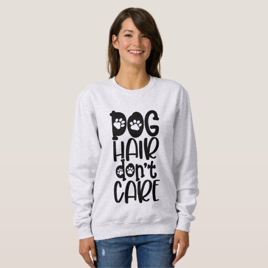 おもしろい犬ヘアはスウェット気にシャツ スウェットシャツ (正面フル)