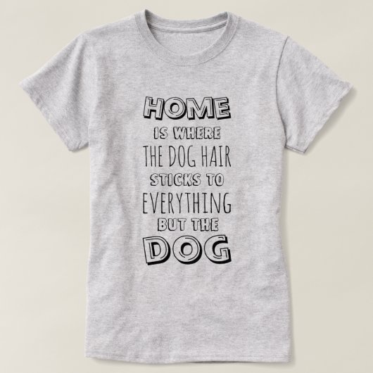 おもしろい犬ヘア引用文 Tシャツ (デザイン正面)