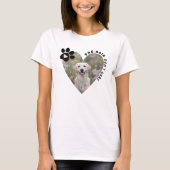 おもしろい犬ヘア気にハートTシャツ Tシャツ (正面)