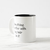 おもしろい犬ヘア – 秘密の成分ペットラバー ツートーンマグカップ (正面左)