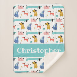 おもしろい犬ベビー シェルパブランケット