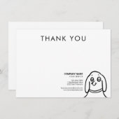 おもしろい犬ペットケアサービスありがとうご用件 ノートカード (正面/裏面)