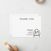 おもしろい犬ペットケアサービスありがとうご用件 ノートカード (正面/裏面インサイチュ)