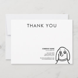 おもしろい犬ペットケアサービスありがとうご用件 ノートカード