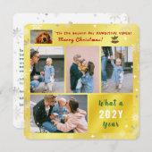 おもしろい犬ポーサイティブ5枚フォトコラージゴールデンモダンホテル シーズンカード (正面/裏面)