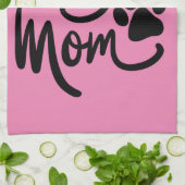 おもしろい犬ポードッグママ キッチンタオル (折り畳み)