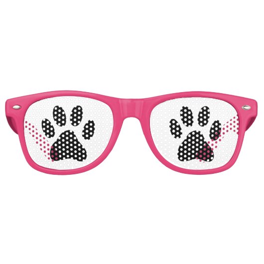 おもしろい犬ポープリント動物パーティーサングラス レトロサングラス (正面)