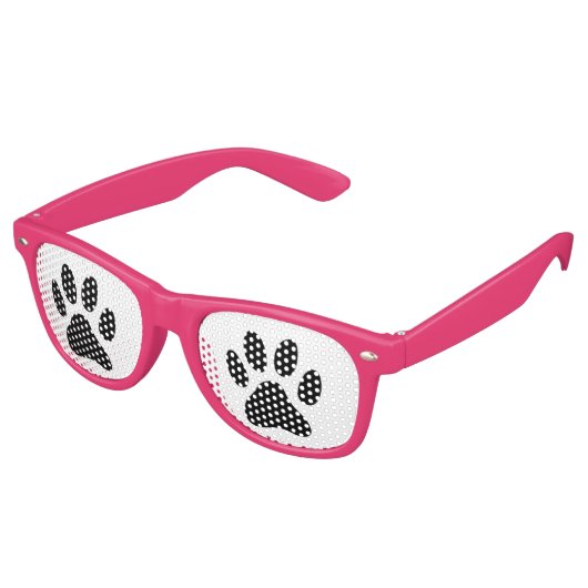 おもしろい犬ポープリント動物パーティーサングラス レトロサングラス (アングル)