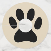 おもしろい犬ポー足跡ペット誕生祝い ワイングラスタグ (裏面)