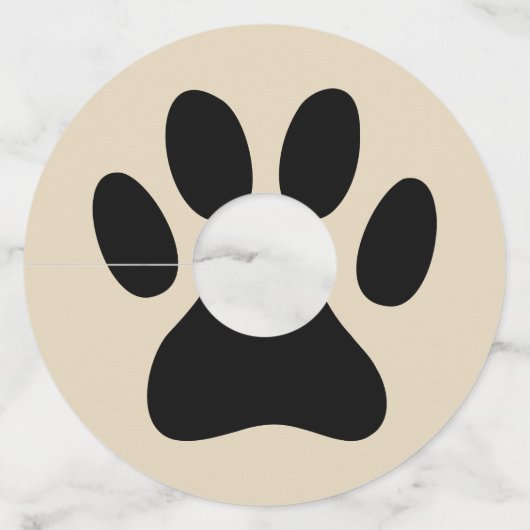 おもしろい犬ポー足跡ペット誕生祝い ワイングラスタグ (裏面)