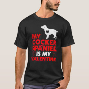 おもしろい犬マイコッカースパニエル犬マイバレンタイン Tシャツ