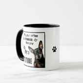 おもしろい犬マグカップ – ミニチュアピンシャー マグカップ (正面左)