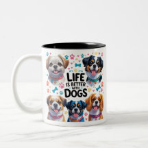 おもしろい犬マグコーヒラバーズデザインペットマグラップ