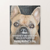 おもしろい犬ママのペットの写真 – マザーズ・デイかわいい犬 ジグソーパズル (縦)