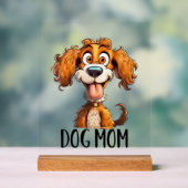 おもしろい犬ママのワードアート アクリルサイン (ニュートラル)