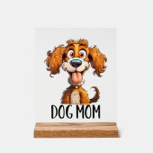 おもしろい犬ママのワードアート アクリルサイン (正面)
