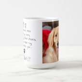 おもしろい犬ママパーソナライズされたペット写真 コーヒーマグカップ (中央)