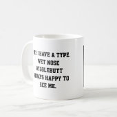 おもしろい犬ママ引用文写真 コーヒーマグカップ (正面左)