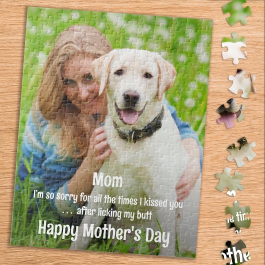 おもしろい犬ママ – Mothers Day Dog – かわいいペットの写真 ジグソーパズル