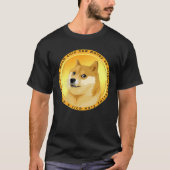 おもしろい犬ミームコイン暗号通貨 Tシャツ (正面)