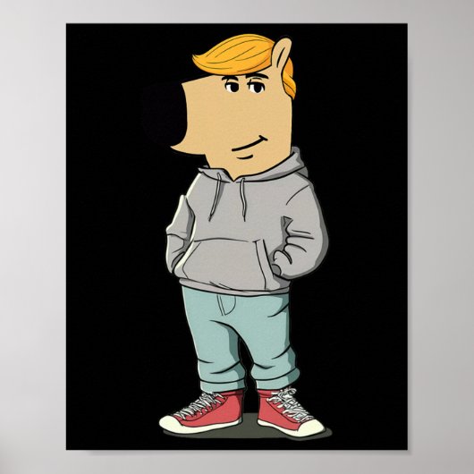 おもしろい犬ミームトランプハットメイク素晴らしリャー ポスター (正面)