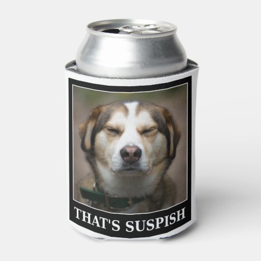 おもしろい犬ミーム 缶クーラー (缶正面)