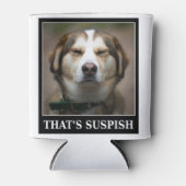 おもしろい犬ミーム 缶クーラー (正面)