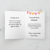 おもしろい犬モンスター:ヨーリンヨーウィー誕生日 サンキューカード (内部)