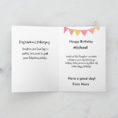 おもしろい犬モンスター:好戦的なポルターアップ誕生日 サンキューカード (内部)