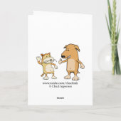 おもしろい犬ヤード誕生日カード カード (裏面)