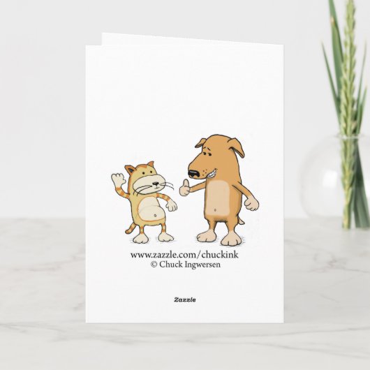 おもしろい犬ヤード誕生日カード カード (裏面)