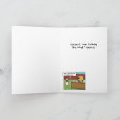 おもしろい犬ヤード誕生日カード カード (内部)