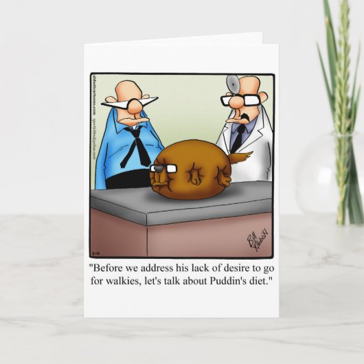 おもしろい犬ユーモア空白のグリーティングカードの斑点 カード (正面)